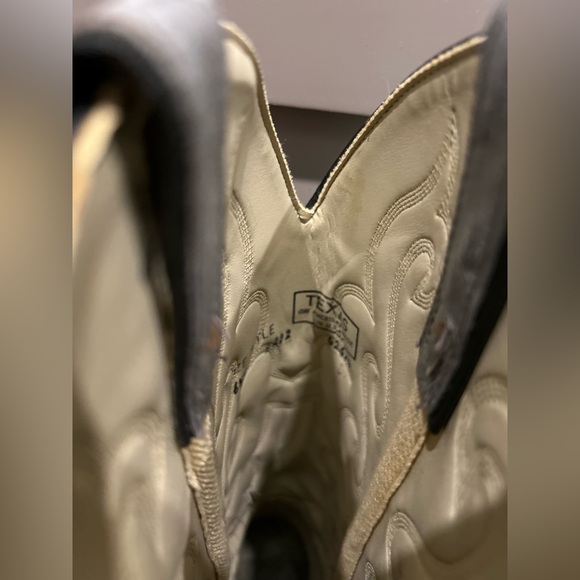 Vintage Gray Ostrich Leather Cowboy Boots | Women’s 6.5 | Tony Lama Style - Picture 15 of 15